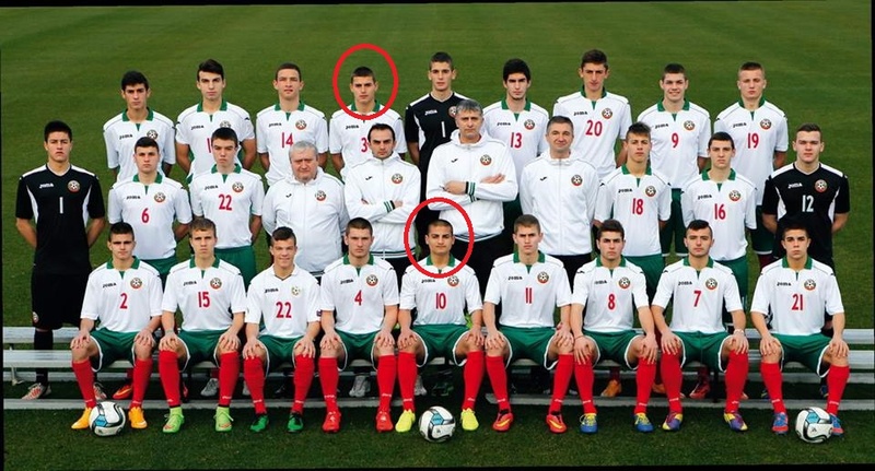 GeorgiKupenov and Rangel Ignatov in a friendly against Hungary